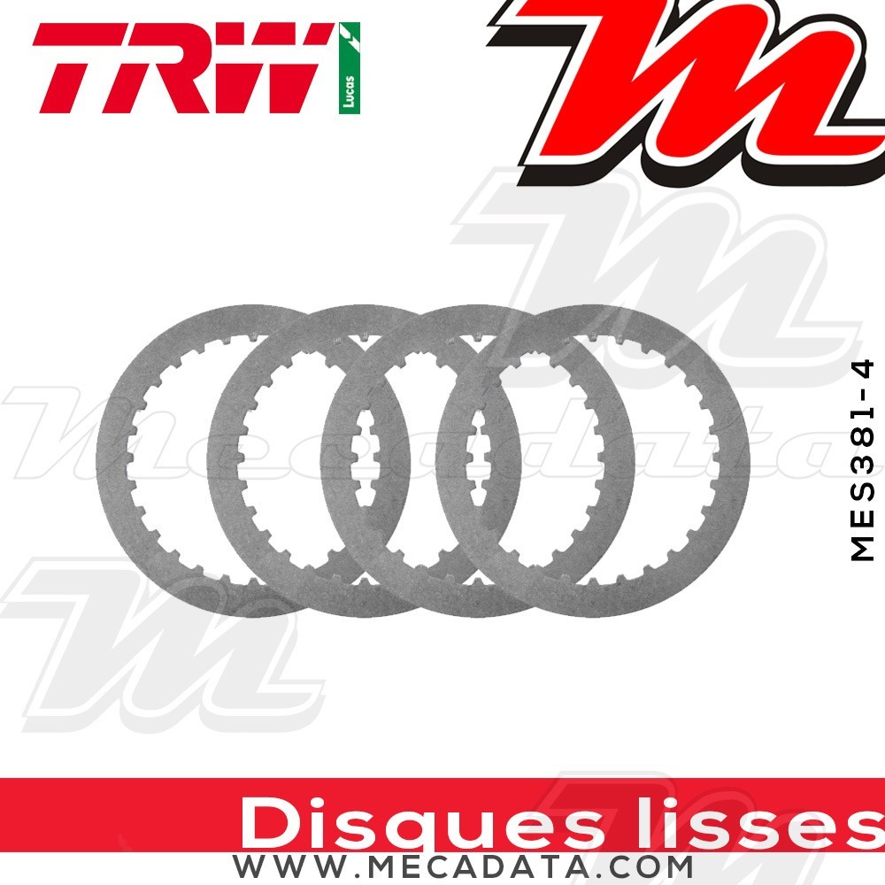 Disques d'embrayage lisses ~ Suzuki GW 250 Inazuma 2013-2015 ~ TRW Lucas MES 381-4