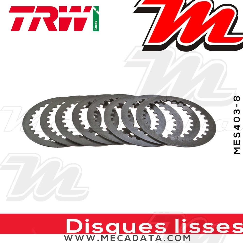 Disques d'embrayage lisses ~ Yamaha YZF 600 R6 RJ05,RJ09 2003-2005 ~ TRW Lucas MES 403-8