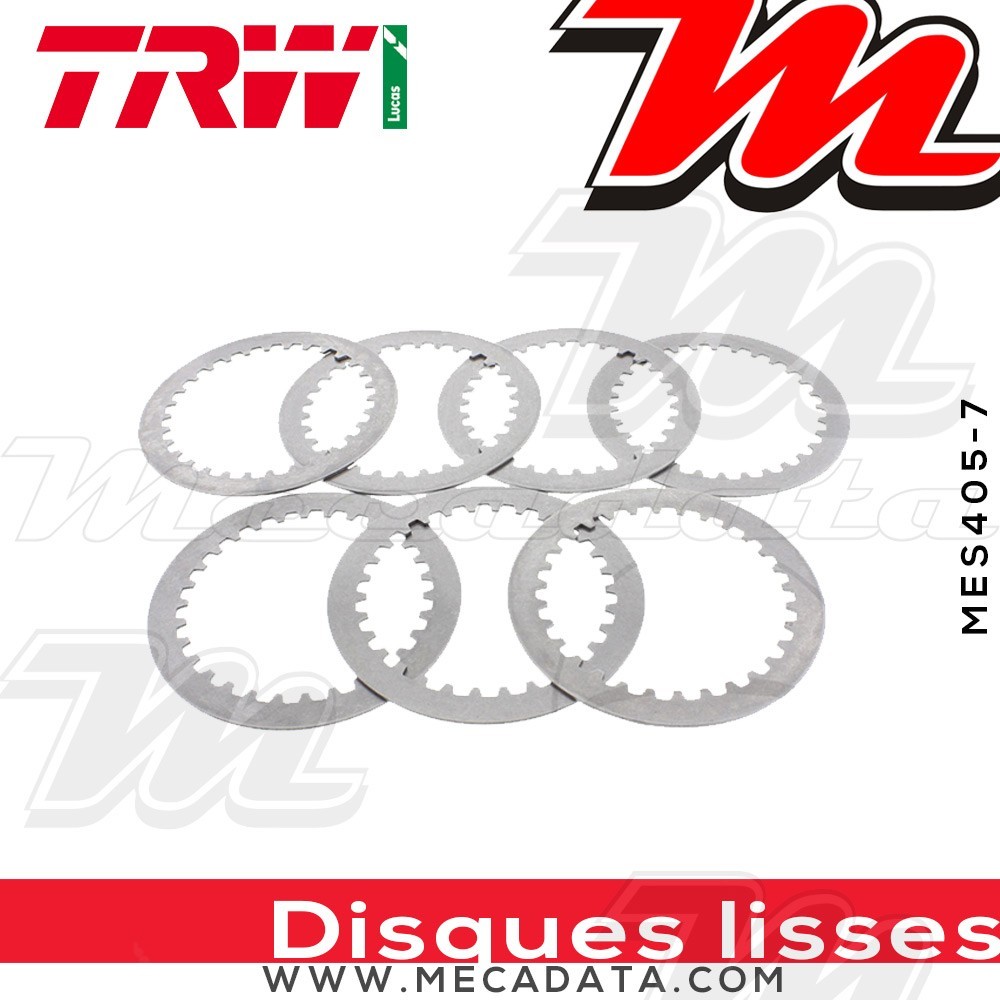 Disques d'embrayage lisses ~ Yamaha FZ8 800 2011-2015 ~ TRW Lucas MES 405-7