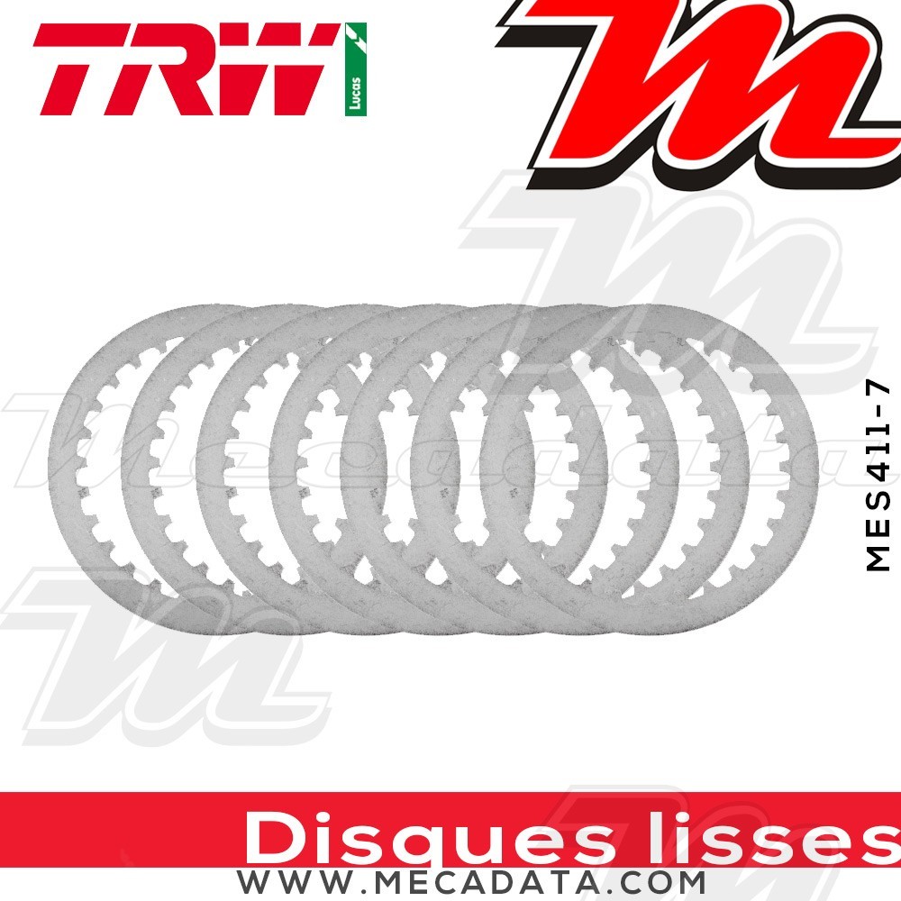 Disques d'embrayage lisses ~ Honda CR 250 R ME03 2000-2001 ~ TRW Lucas MES 411-7