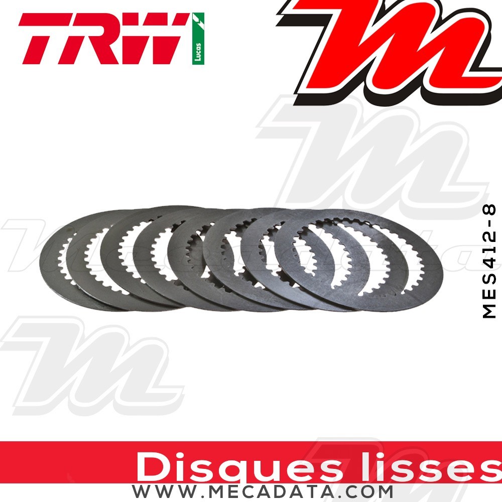 Disques d'embrayage lisses ~ Suzuki DR 800 SU,S SR43B 1990-1997 ~ TRW Lucas MES 412-8