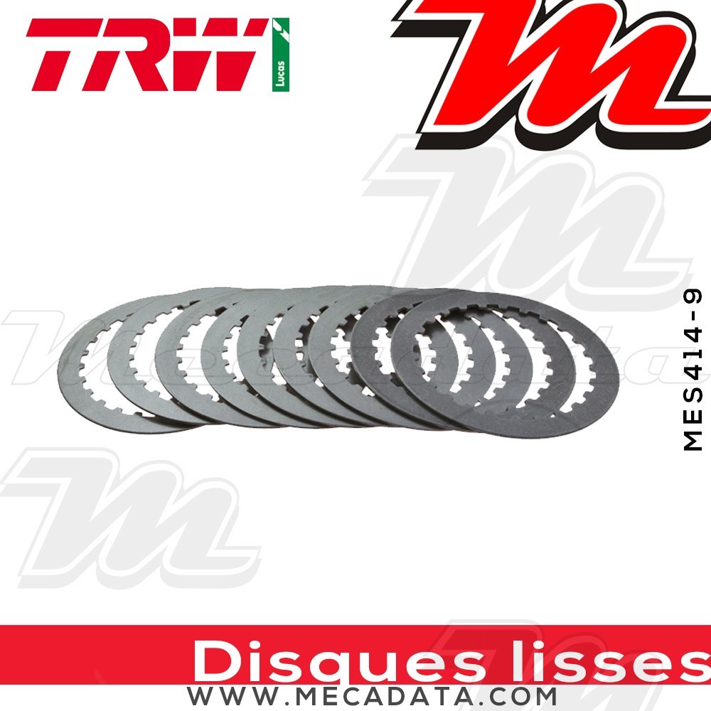 Disques d'embrayage lisses ~ Suzuki GSXR 750 W GR7BB/DB 1996-1999 ~ TRW Lucas MES 414-9