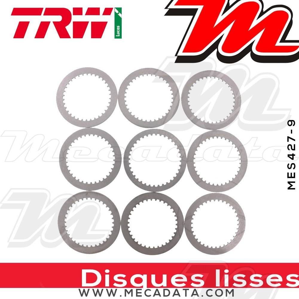 Disques d'embrayage lisses ~ Yamaha YZF 1000 R1 RN32 2015+ ~ TRW Lucas MES 427-9