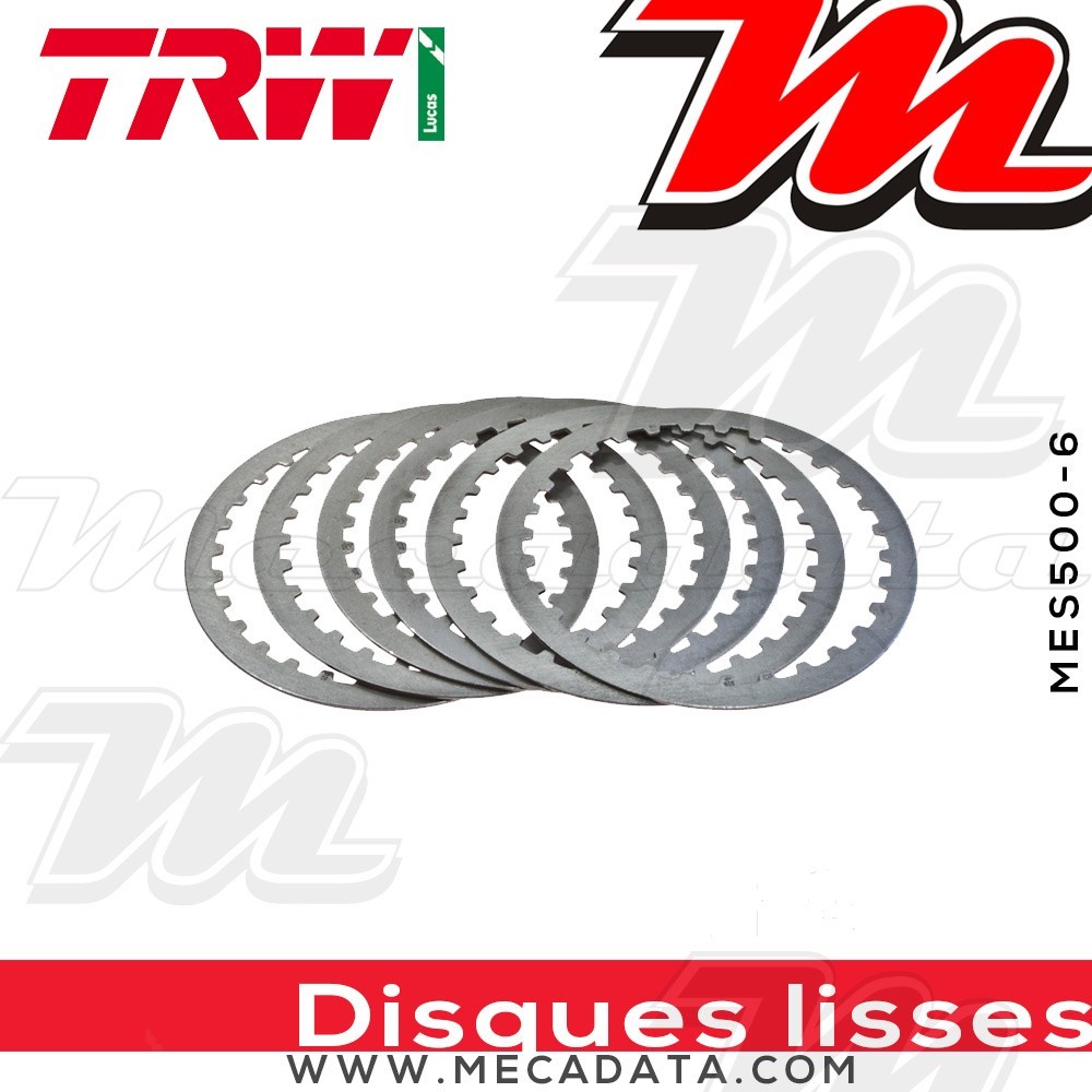 Disques d'embrayage lisses ~ Harley-Davidson FXDB 1340 Dyna Glide Sturgis 1991-1992 ~ TRW Lucas MES 500-6