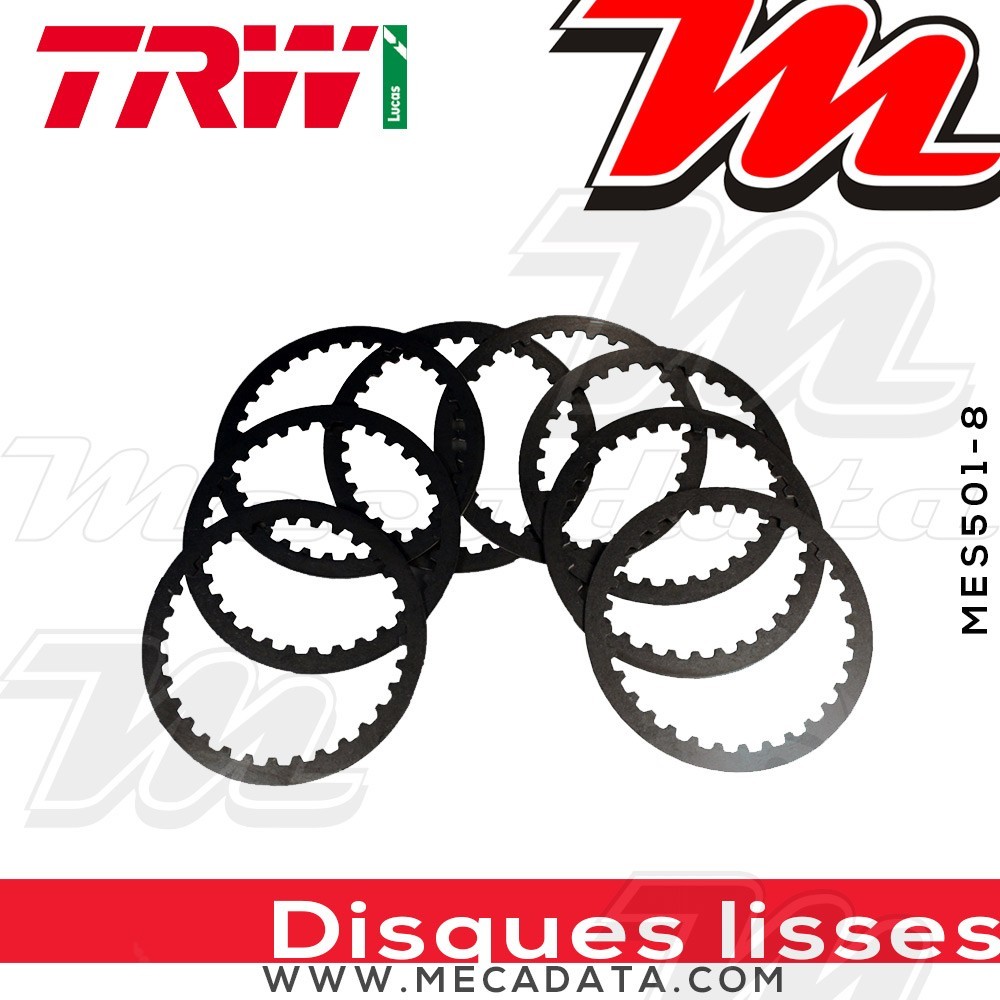 Disques d'embrayage lisses ~ Harley-Davidson FXSTC 1340 Softail Custom 1998-1999 ~ TRW Lucas MES 501-8