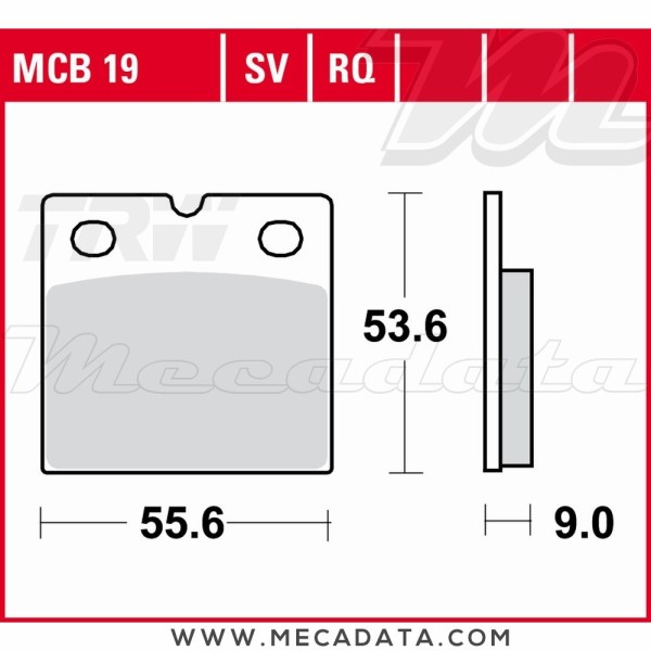 Plaquettes de frein  ~ TRW Lucas MCB 19 SV 