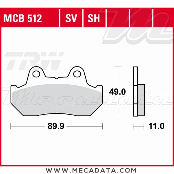 Plaquettes de frein  ~ TRW Lucas MCB 512 