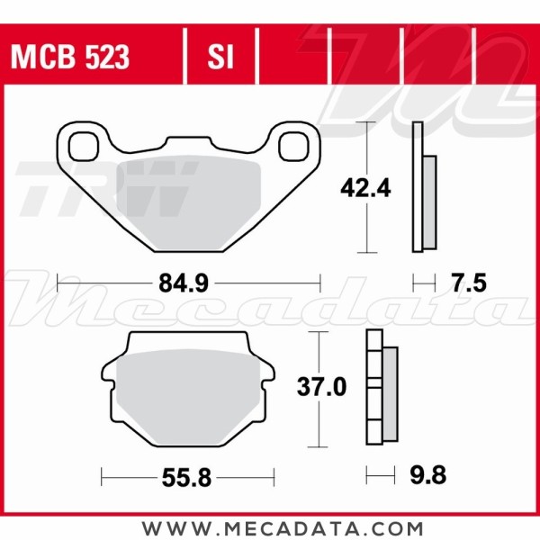 Plaquettes de frein  ~ TRW Lucas MCB 523 