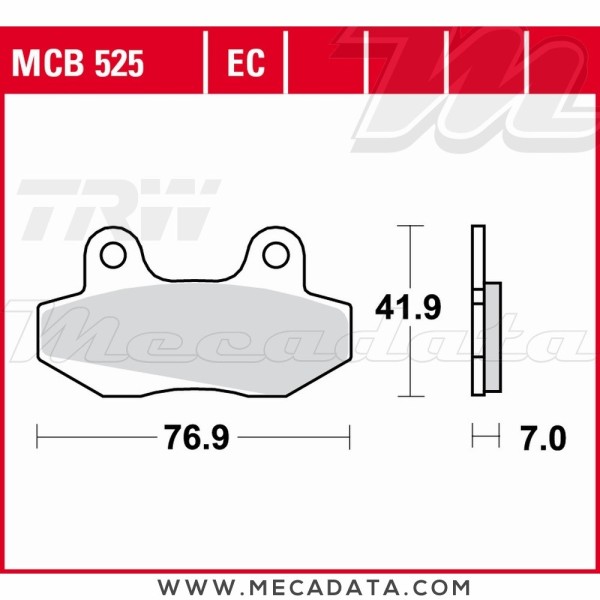 Plaquettes de frein  ~ TRW Lucas MCB 525 EC 