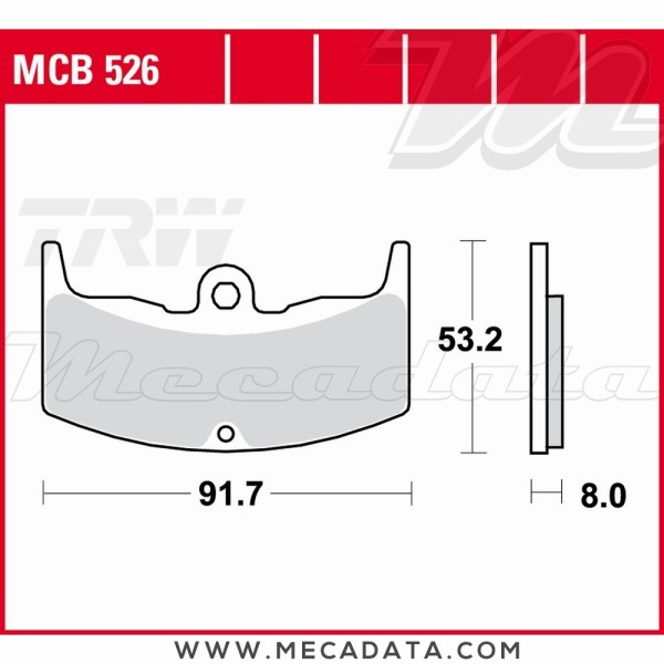 Plaquettes de frein  ~ TRW Lucas MCB 526 