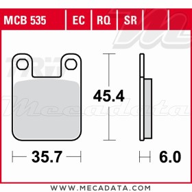 Plaquettes de frein ~ TRW Lucas MCB 535 EC