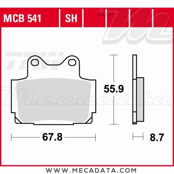 Plaquettes de frein  ~ TRW Lucas MCB 541 SH 