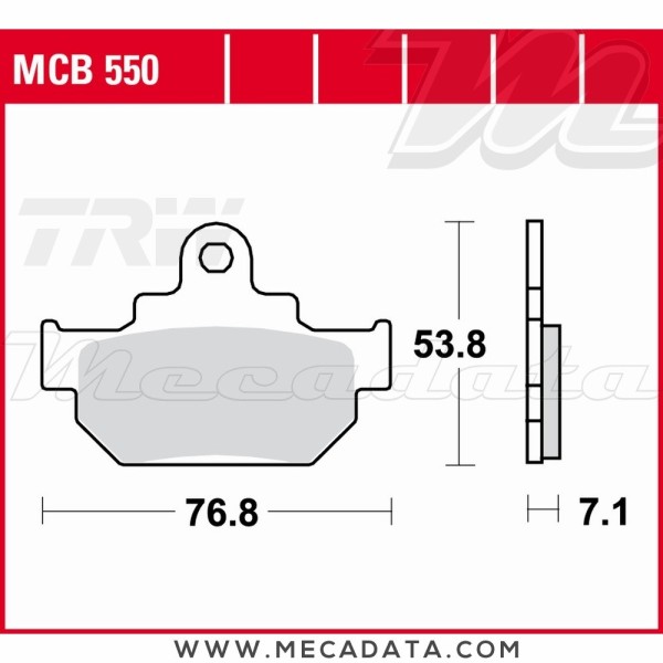 Plaquettes de frein  ~ TRW Lucas MCB 550 