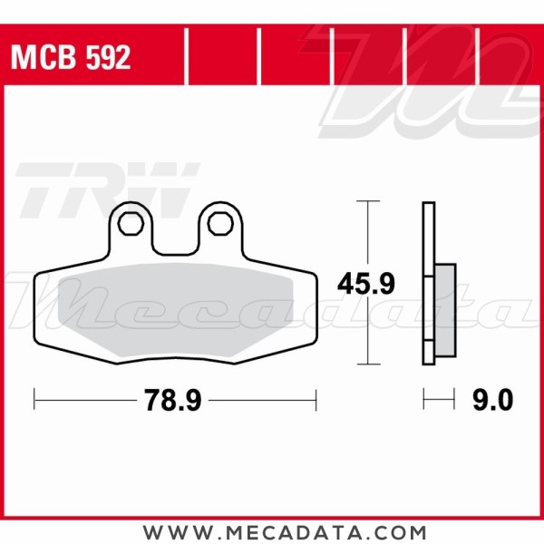 Plaquettes de frein  ~ TRW Lucas MCB 592 