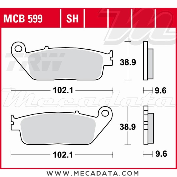 Plaquettes de frein  ~ TRW Lucas MCB 599 
