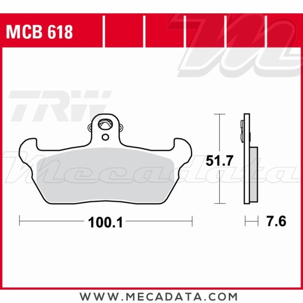 Plaquettes de frein  ~ TRW Lucas MCB 618 