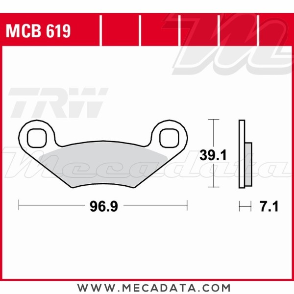 Plaquettes de frein  ~ TRW Lucas MCB 619 