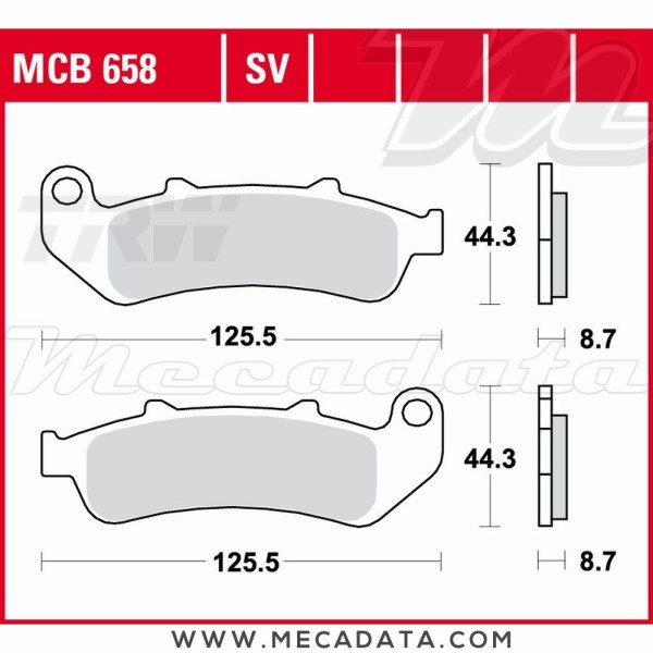 Plaquettes de frein  ~ TRW Lucas MCB 658 SV 