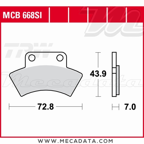 Plaquettes de frein  ~ TRW Lucas MCB 668 SI 