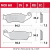 Plaquettes de frein ~ TRW Lucas MCB 669 RSI