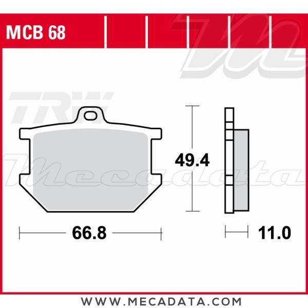 Plaquettes de frein  ~ TRW Lucas MCB 68 