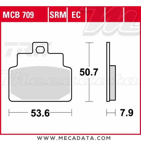 Plaquettes de frein Arrière ~ TRW Lucas MCB 709 SRM 