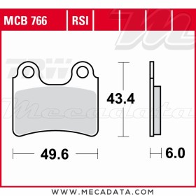Plaquettes de frein Arrière ~ TRW Lucas MCB 766 RSI