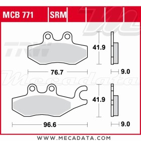Plaquettes de frein Arrière ~ TRW Lucas MCB 771 SRM