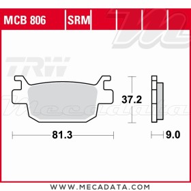 Plaquettes de frein Arrière ~ TRW Lucas MCB 806 SRM
