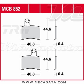 Plaquettes de frein Arrière ~ TRW Lucas MCB 852