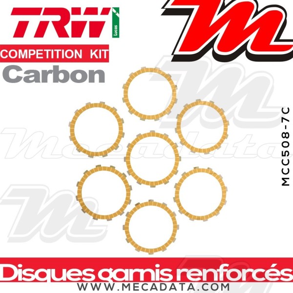 Disques d'embrayage garnis renforcés Compétition ~ TRW Lucas MCC 508-7C 