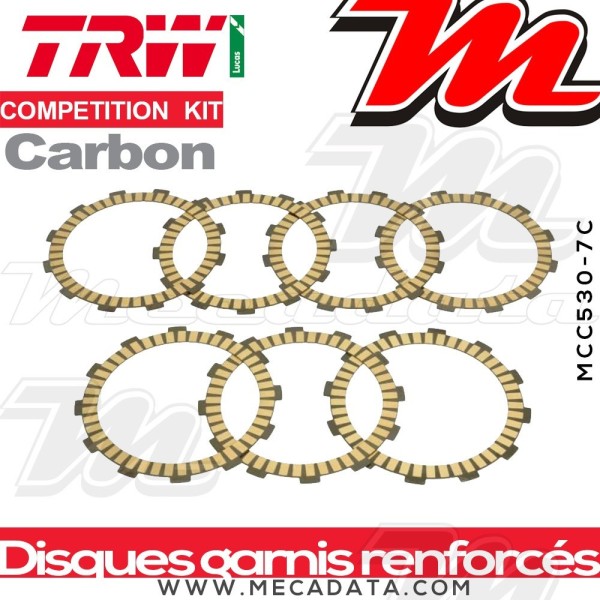 Disques d'embrayage garnis renforcés Compétition ~ TRW Lucas MCC 530-7C 