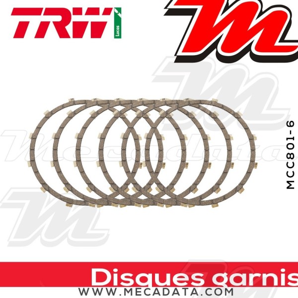 Disques d'embrayage garnis ~ TRW Lucas MCC 801-6
