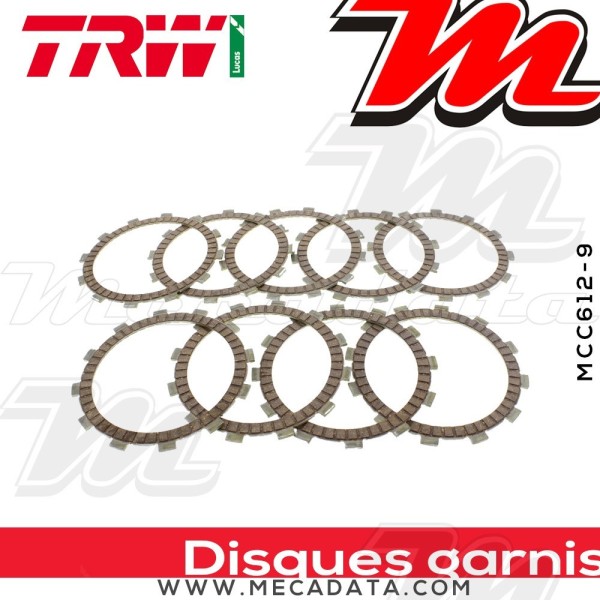Disques d'embrayage garnis ~ TRW Lucas MCC 612-9