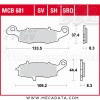 Plaquettes de frein Avant Droite ~ Suzuki GSF 650 A Bandit ABS WVB5 2005-2006 ~ TRW Lucas MCB 681