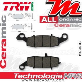 Plaquettes de frein Avant ~ Suzuki C 800 Intruder, C Intruder WVBM 2007+ ~ TRW Lucas MCB 681