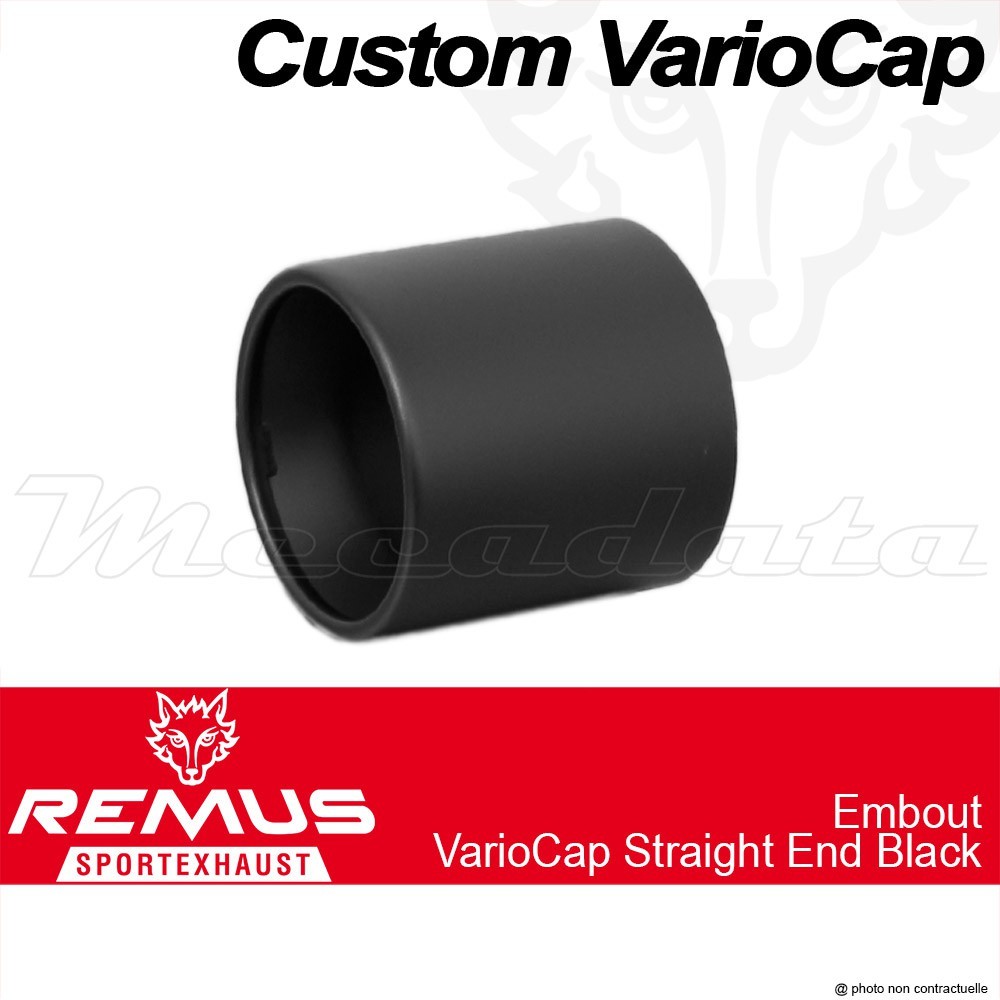 Embout Remus Custom VarioCap Straight End Inox Noir