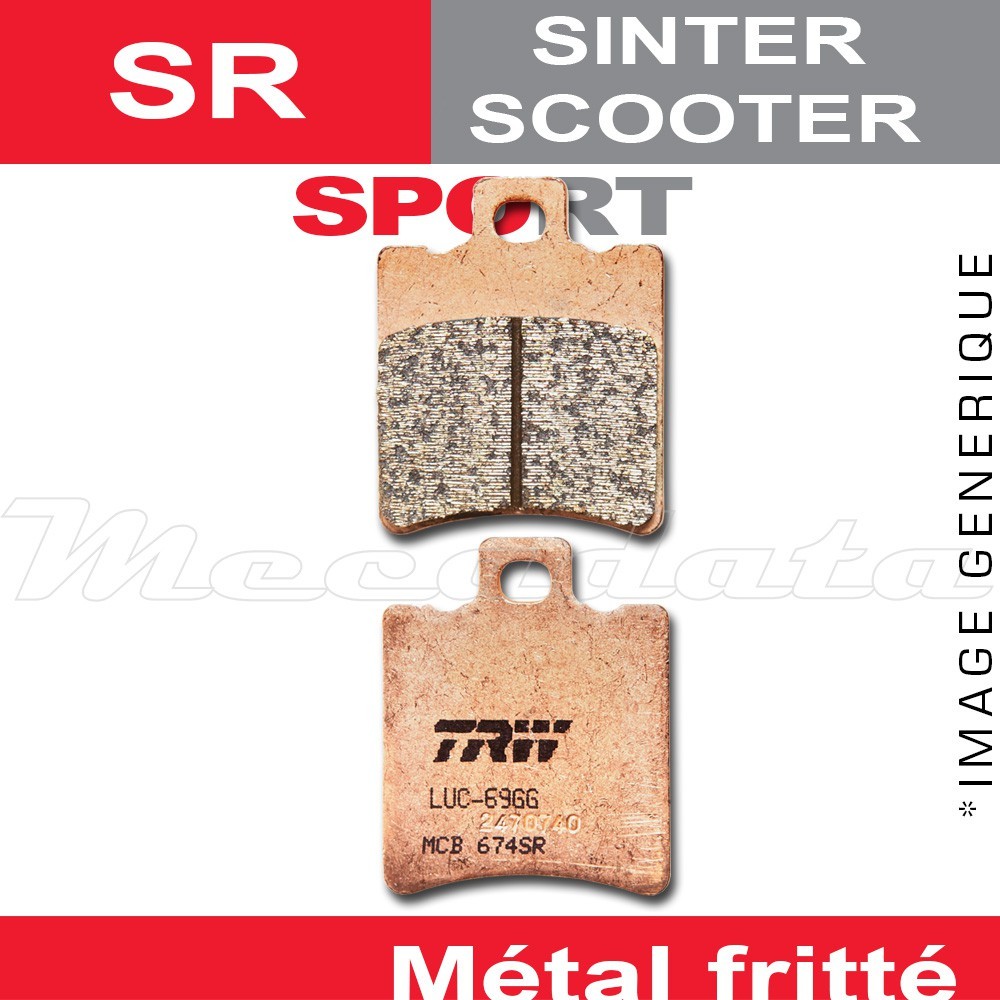 Plaquettes de frein TRW SR pour Piaggio 50 Zip II Cat. DT C25 01-