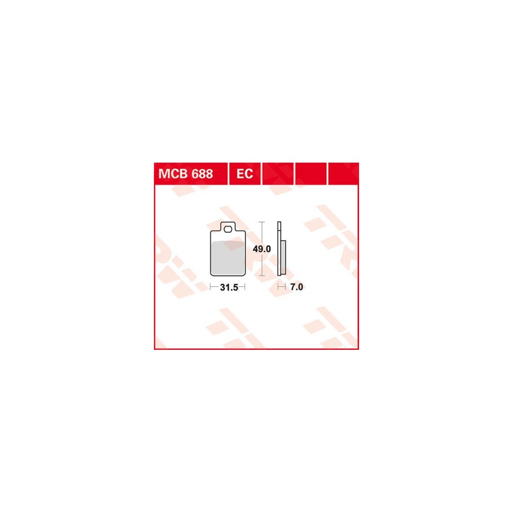 Plaquettes de frein TRW SR pour Piaggio 50 Zip II Cat. DT C25 01-