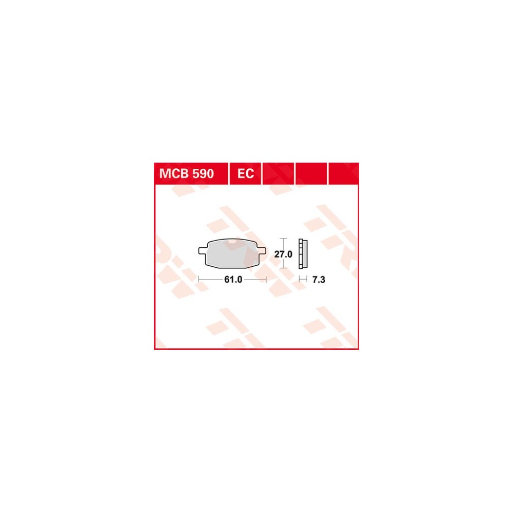 Plaquettes de frein TRW SR pour Yamaha YA 50 Axis 5AK 92-