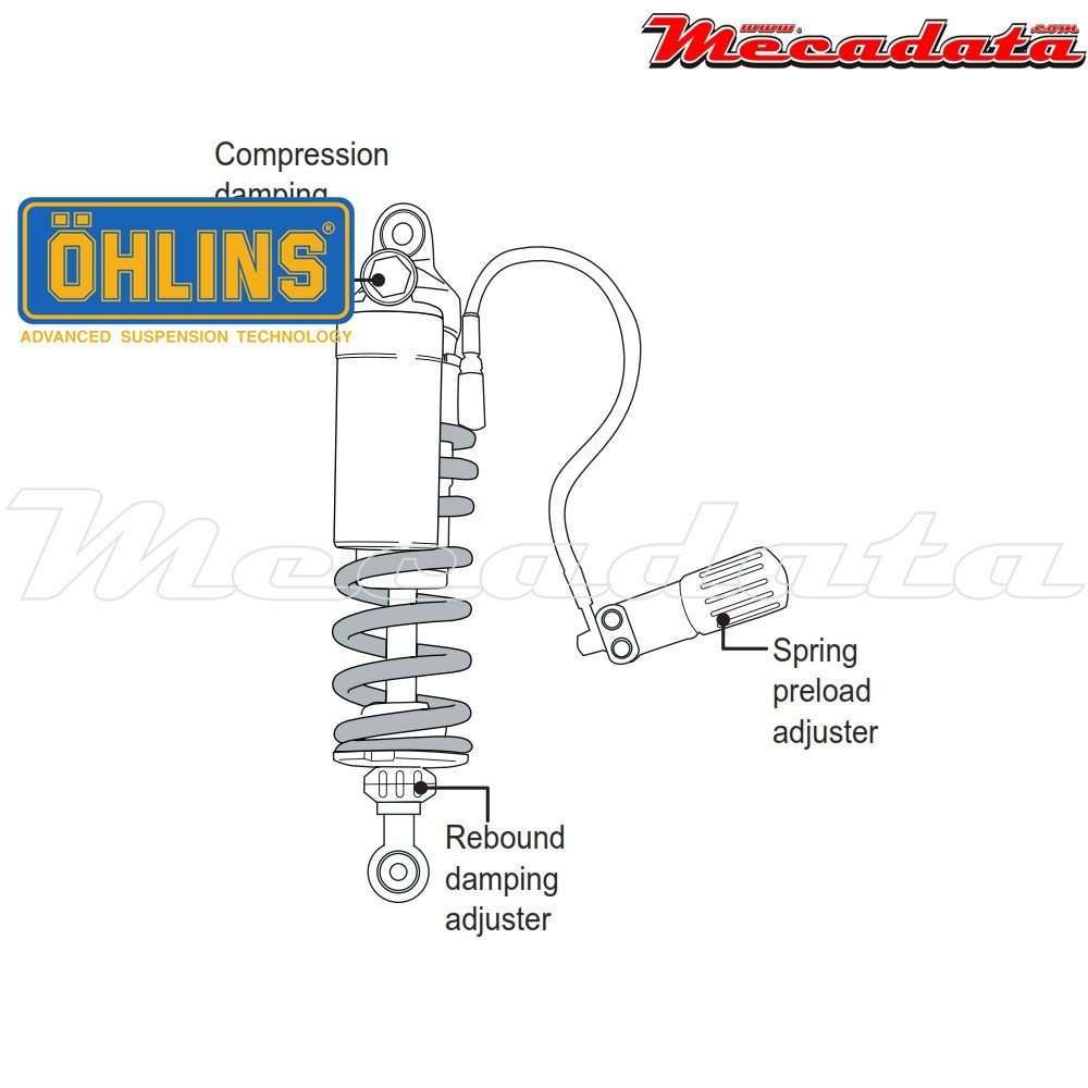 Amortisseur Ohlins BMW R 1200 GS ADVENTURE (2004-2013) BM 606 PFP (S46PR1C1Q1S)  - Arrière