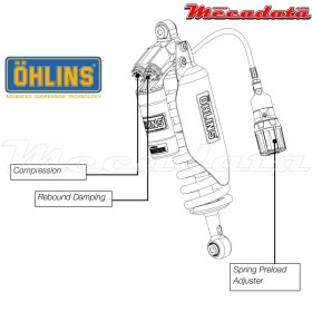 Amortisseur Ohlins BMW R 1200 GS ADVENTURE (2004-2013) BM 678 TTX 39 (T39PR1C1S) - Arrière