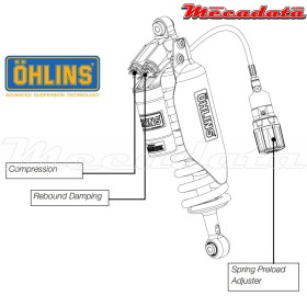 Amortisseur Ohlins BMW R 1200 GS (2004-2012) BM 676 TTX 39 (T39PR1C1S) - Arrière