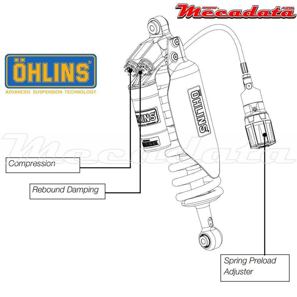 Amortisseur Ohlins BMW R 1200 GS (2004-2012) BM 676 TTX 39 (T39PR1C1S)  - Arrière