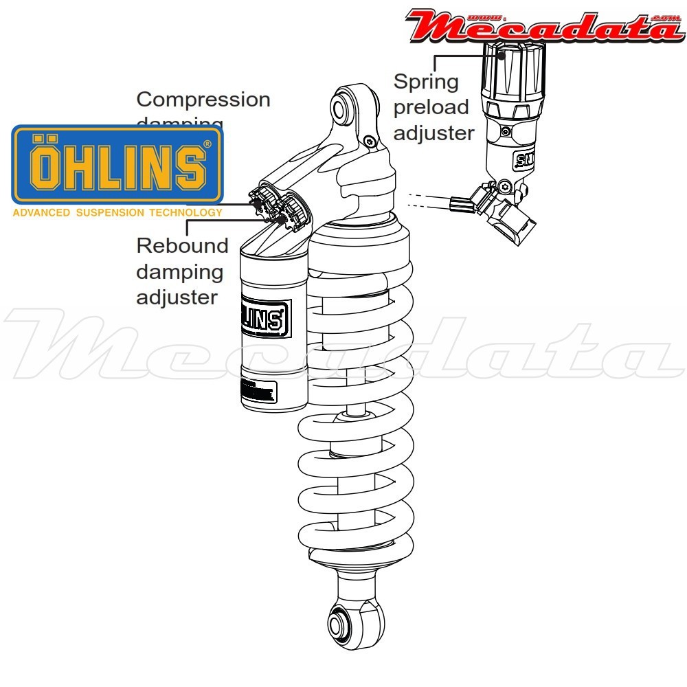Amortisseur Ohlins BMW R 1200 GS ADVENTURE (2013-2015) BM 148 TTX 39 (T39PR1C1S)  - Arrière