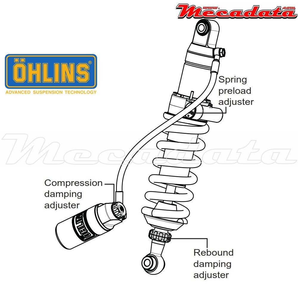 Amortisseur Ohlins BMW F 800 GS ADVENTURE (2014-2016) BM 305 (S46HR1C1B)