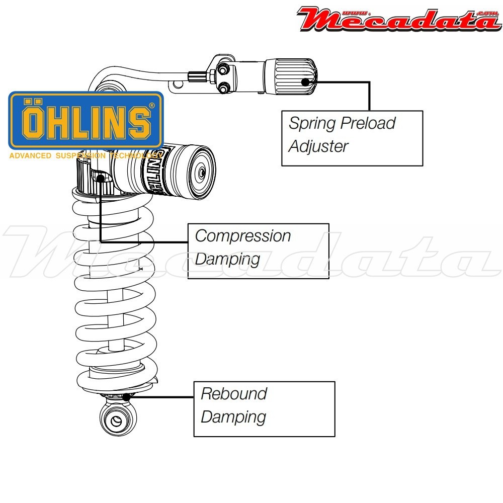 Amortisseur Ohlins BMW K 1200 GT (2007-2007) BM 908 (S46PR1C1S)  - Arrière