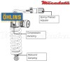 Amortisseur Ohlins BMW K 1200 GT (2007-2007) BM 908 (S46PR1C1S) - Arrière