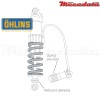 Amortisseur Ohlins BMW K 1200 LT (1999-2008) BM 539 (S46DR1S) - Arrière