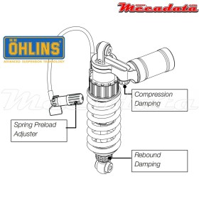 Amortisseur Ohlins BMW K 1200 R (2005-2008) BM 502 (S46PR1C1S) - Arrière